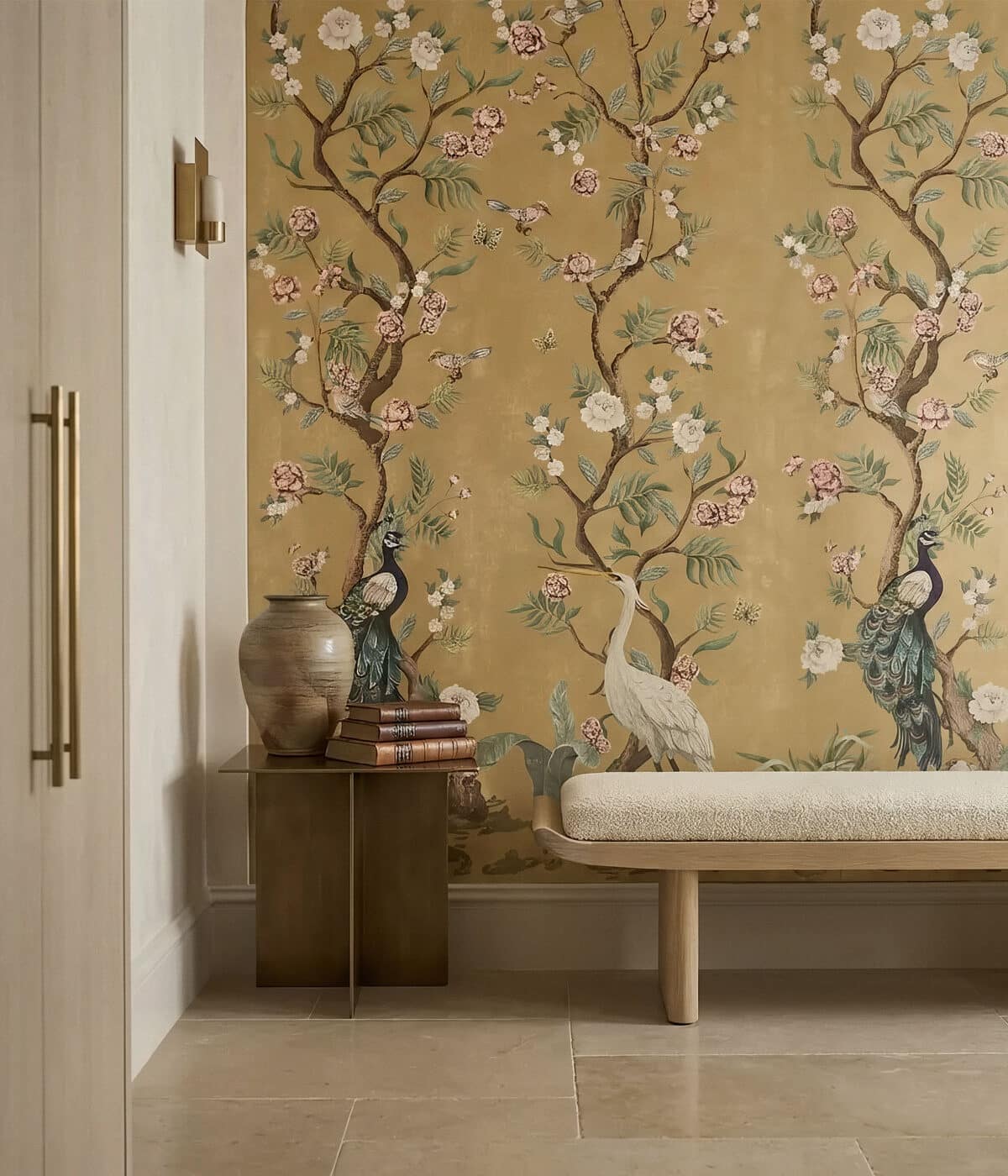 Elegant wallpaper installation